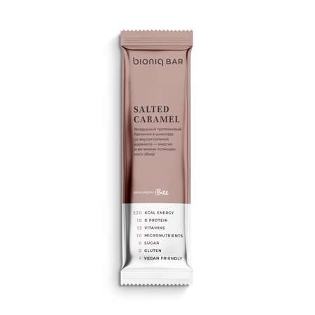 Батончик протеиновый Bioniq Essential Bar salted caramel