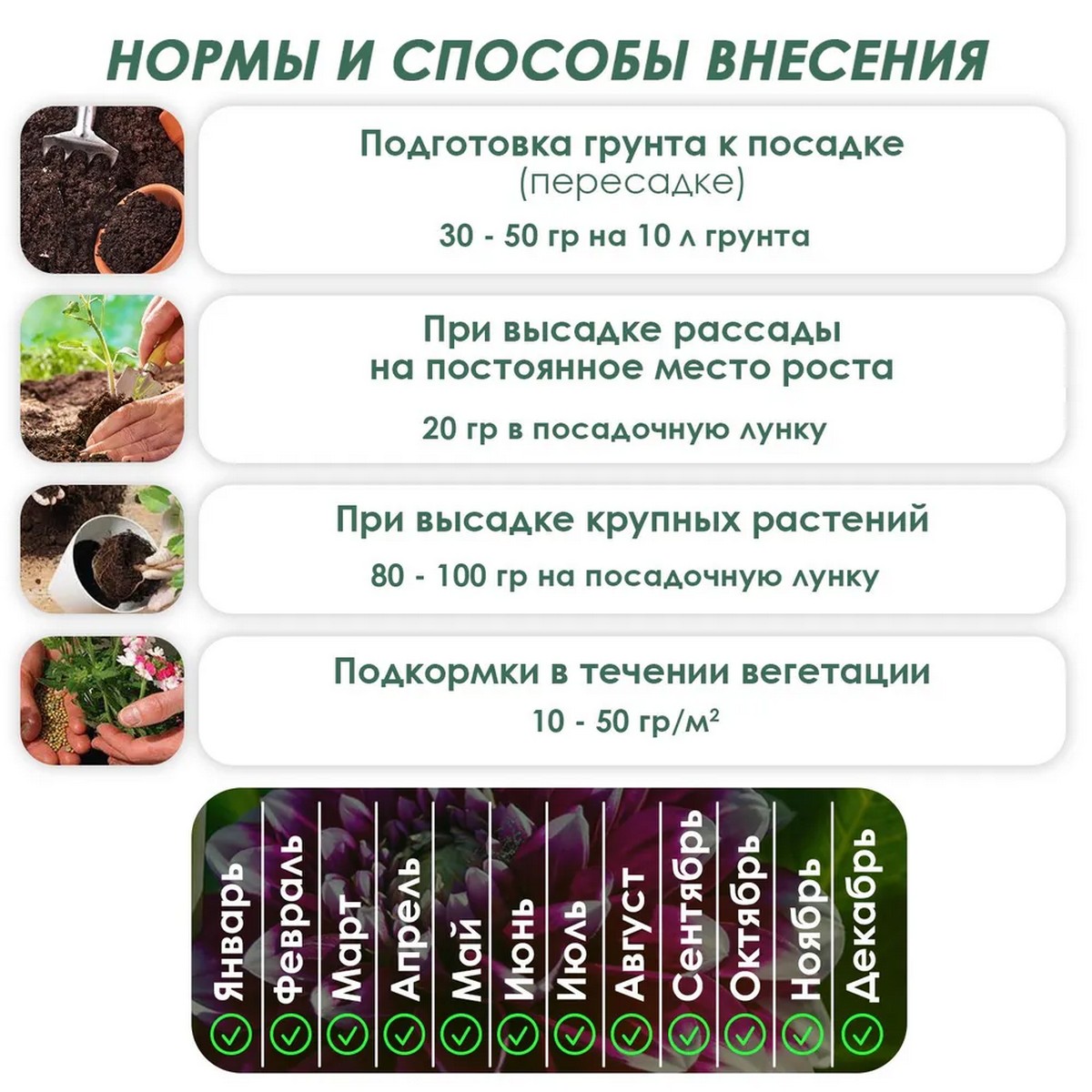 Органоминеральное удобрение Буйские удобрения для Цветов 2.5 кг - фото 4