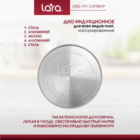 Кастрюля LARA LR02-791 нержавеющая сталь 2.7 л