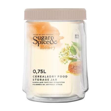 Банка для продуктов Sugar and Spice Honey 0.75л Латте