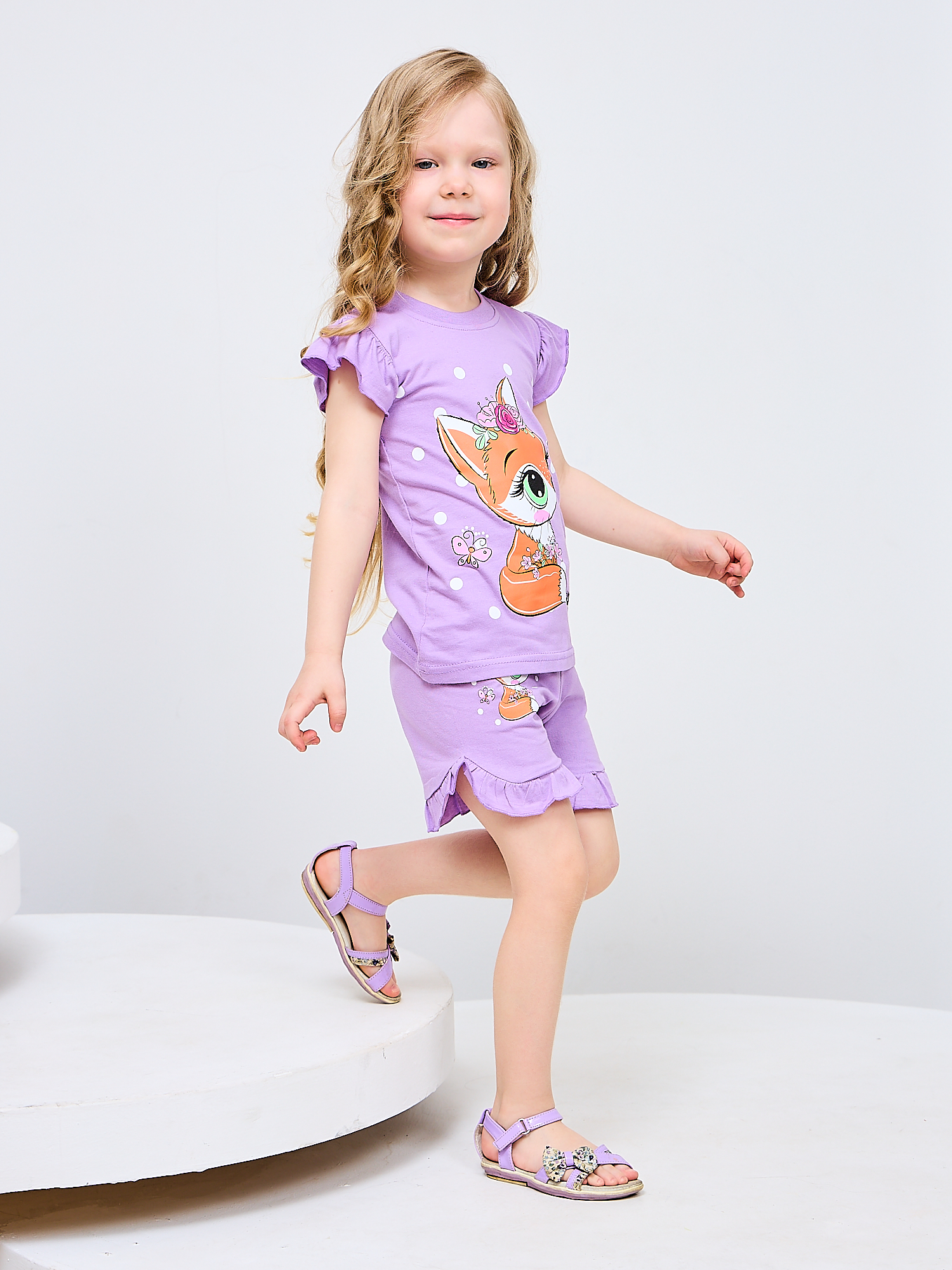 Костюм Mil Art kids 1902201548SUIT-SHORTS-LISICHKA-VIOLET - фото 4