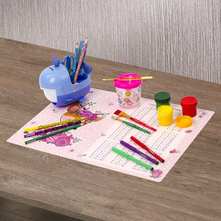 Клеенка настольная Юнландия подложка на стол детская для труда и рисования А3+ 46x33 см