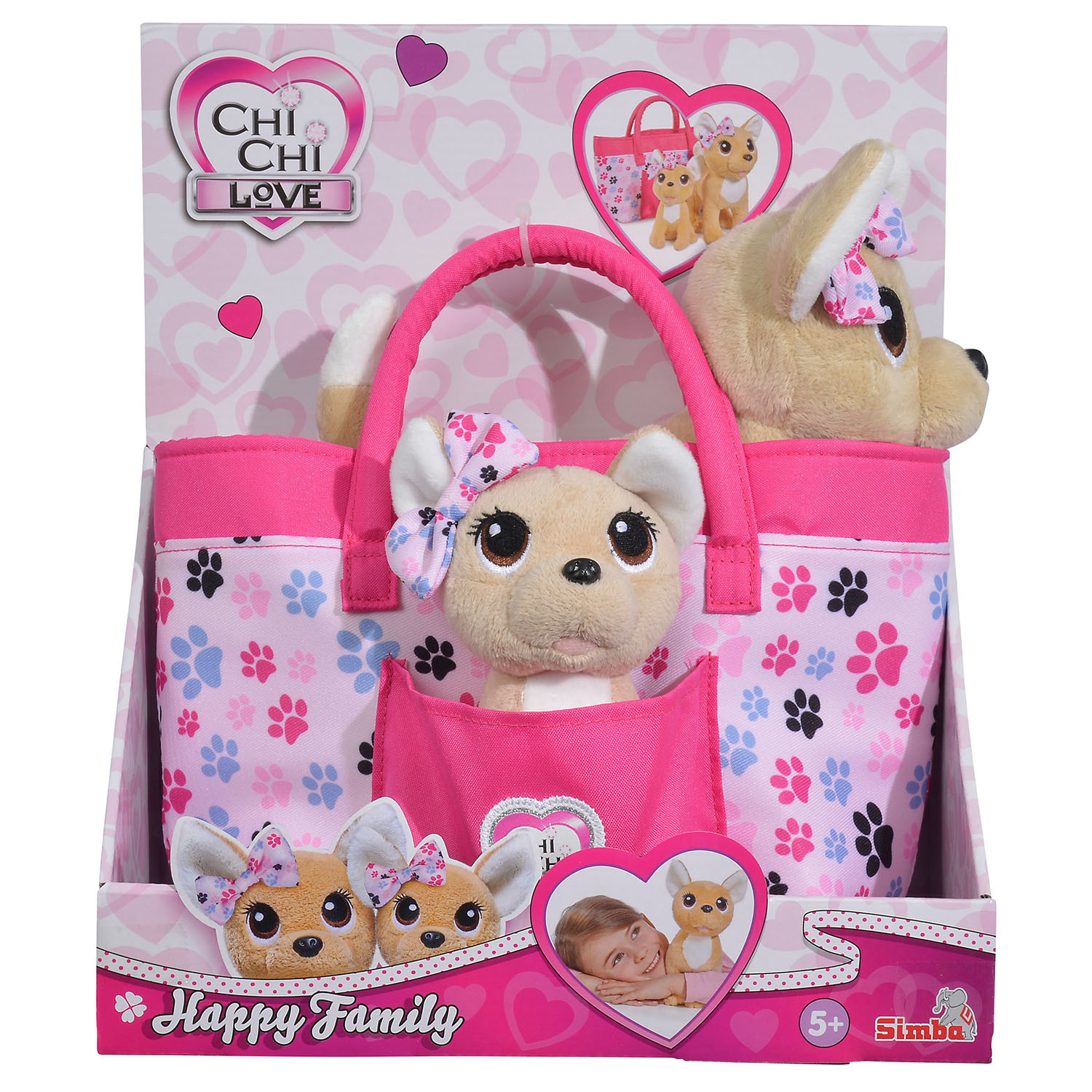 Игрушка мягкая Chi Chi Love Счастливая семья 2 собачки в сумочке 5893213 - фото 2