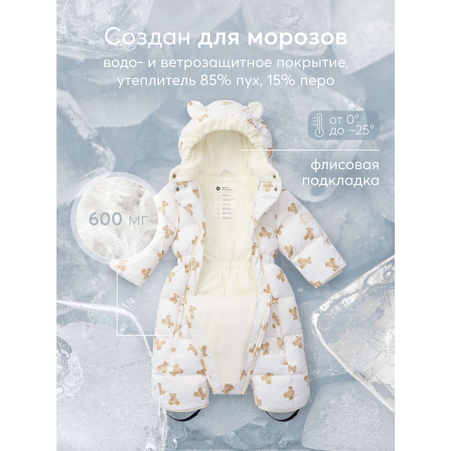 Комбинезон-трансформер Happy Baby 89030_beige(bear) - фото 2