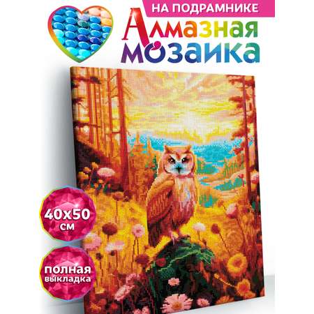 Алмазная мозаика Kiki Холст на подрамнике 40х50 см Волшебный лес полная выкладка