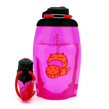 Бутылка для воды складная VITDAM розовая 500мл B050PIS 209