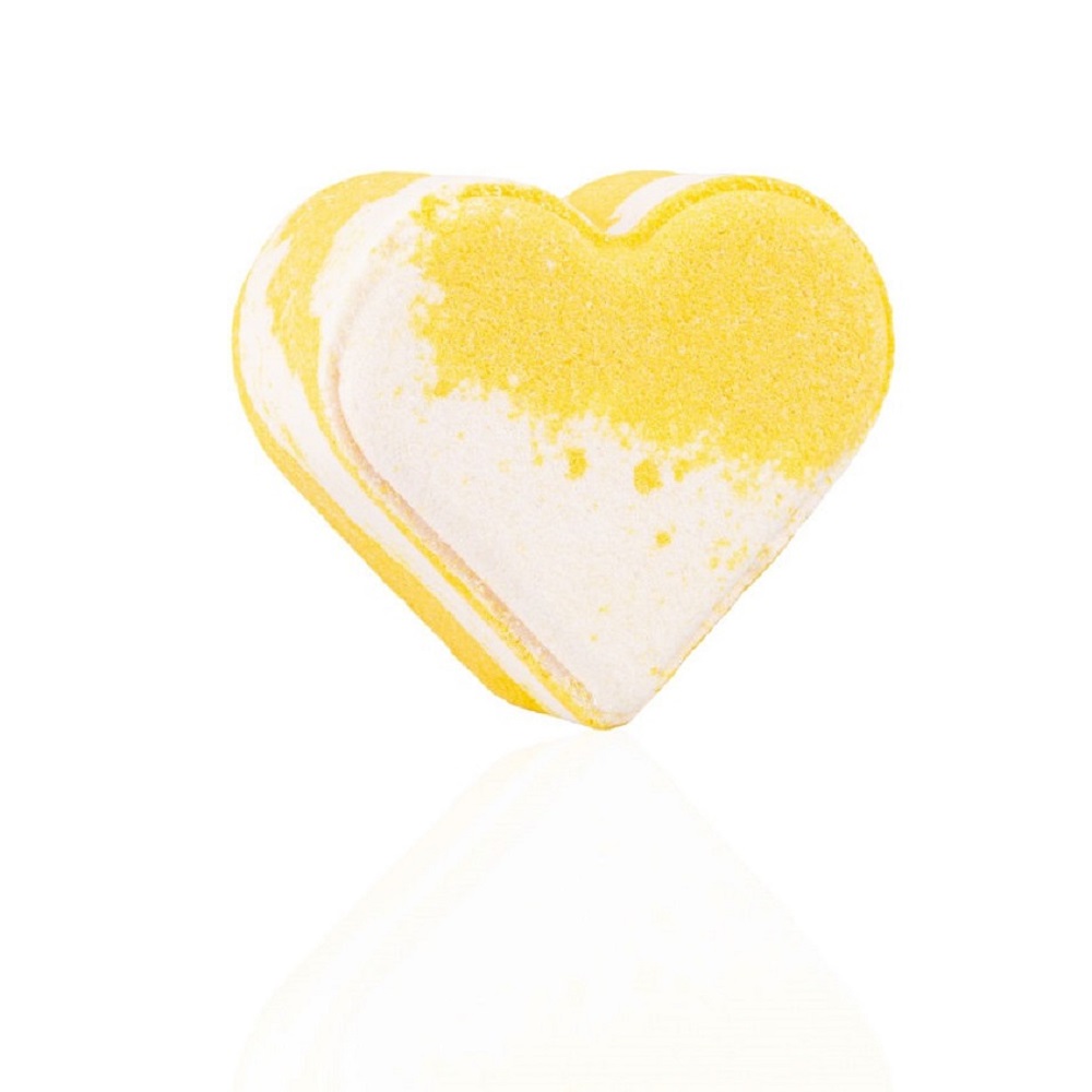 Бомбочка для ванны TURANICA Сердце бурлящий лимонад 120г - фото 1