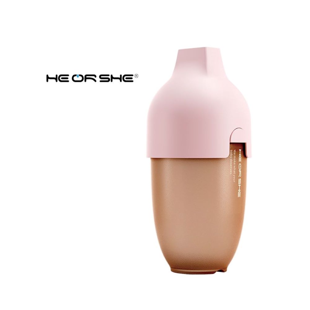 Бутылочка антиколиковая HEORSHE Ultra Wide Neck Baby Bottle от 6 месяцев 240 мл розовая - фото 1