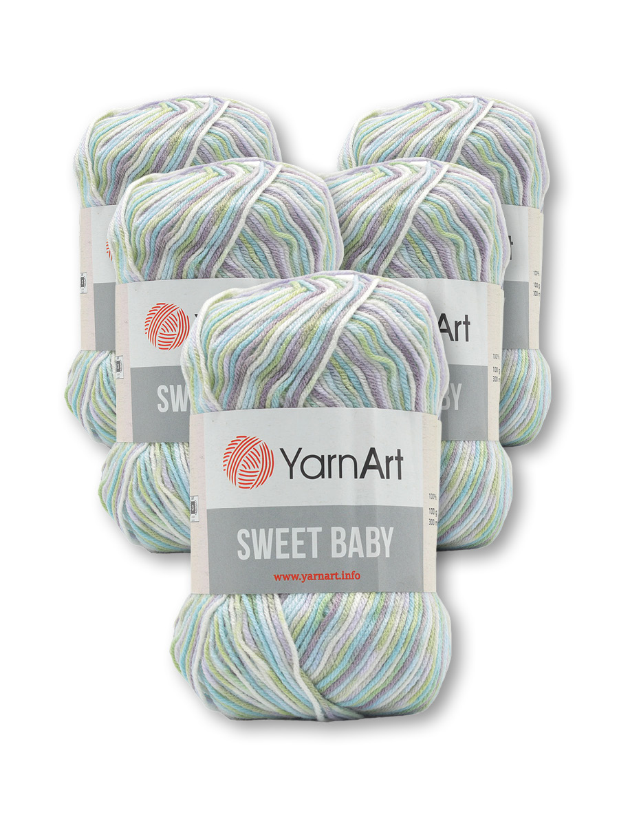 Пряжа для вязания YarnArt Sweet Baby 100 гр 300 м акрил тонкая детская 5 мотков цвет 912 - фото 1