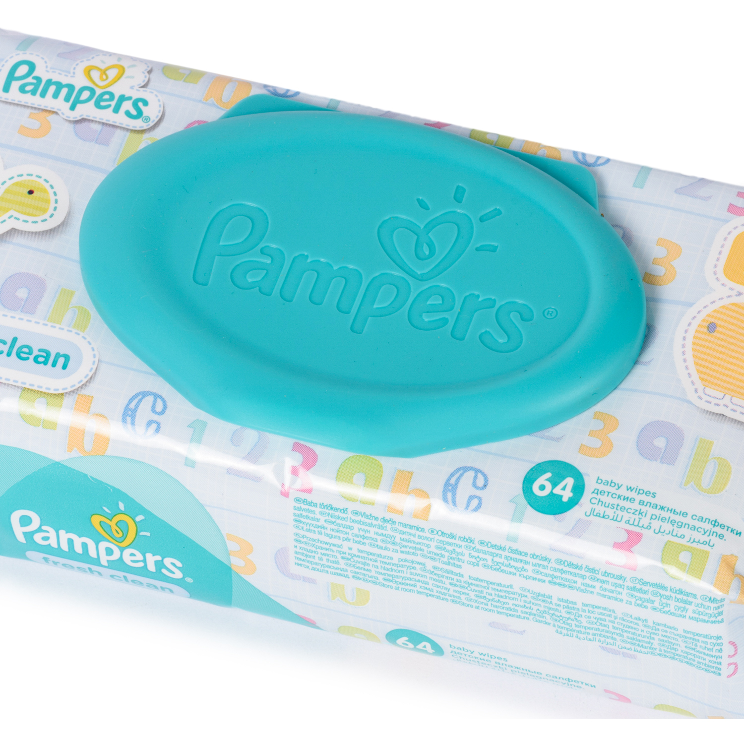 Салфетки Pampers Baby Fresh Clean, влажные сменный блок 64 шт в ассортименте - фото 15