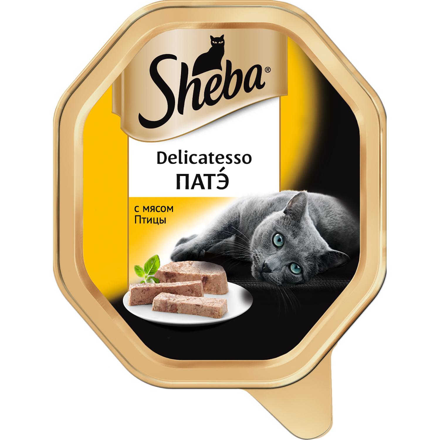 Корм влажный для кошек Sheba Delicatesso 85г патэ с мясом птицы консервированный - фото 1