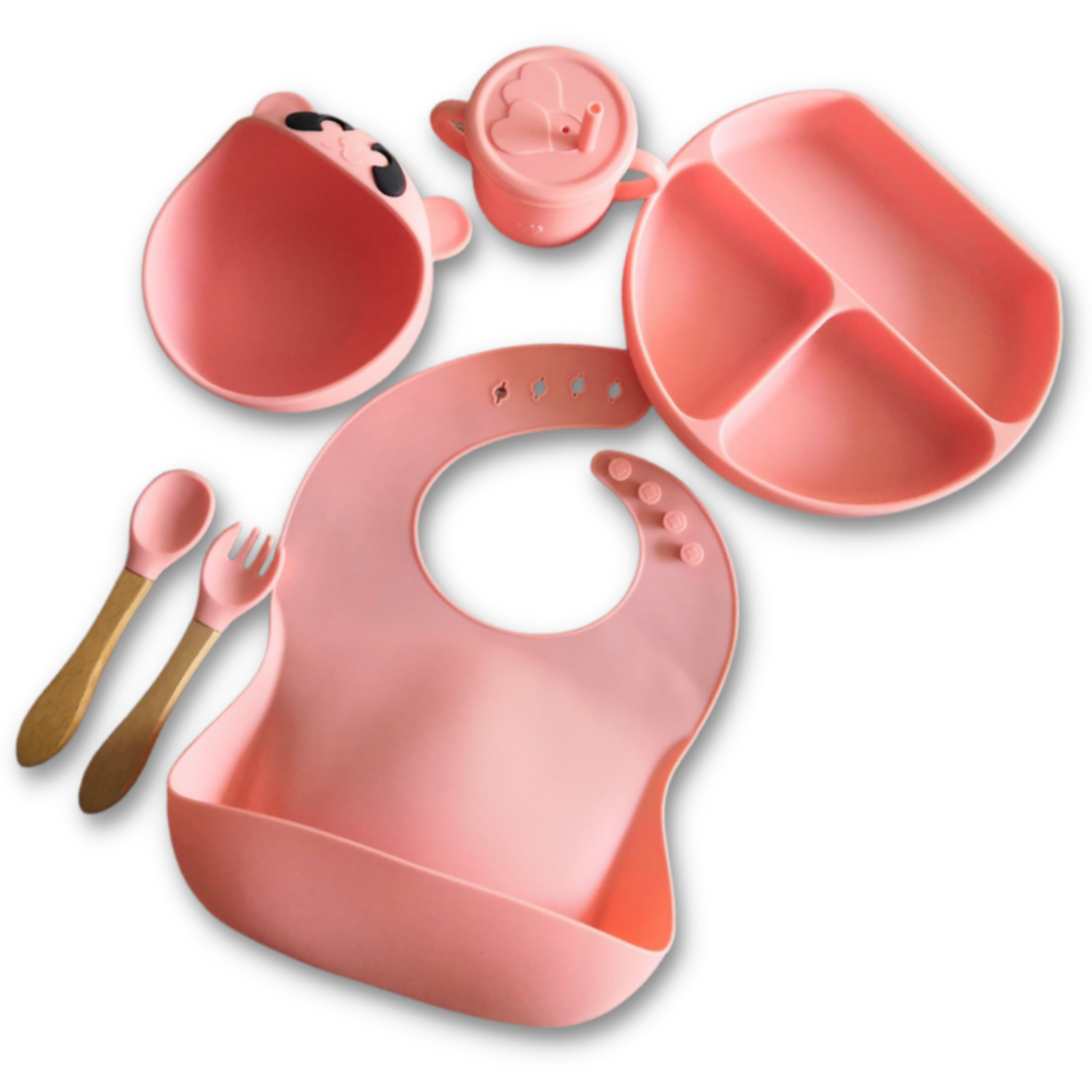 Набор детской посуды PlayKid ярко-розовый - фото 1