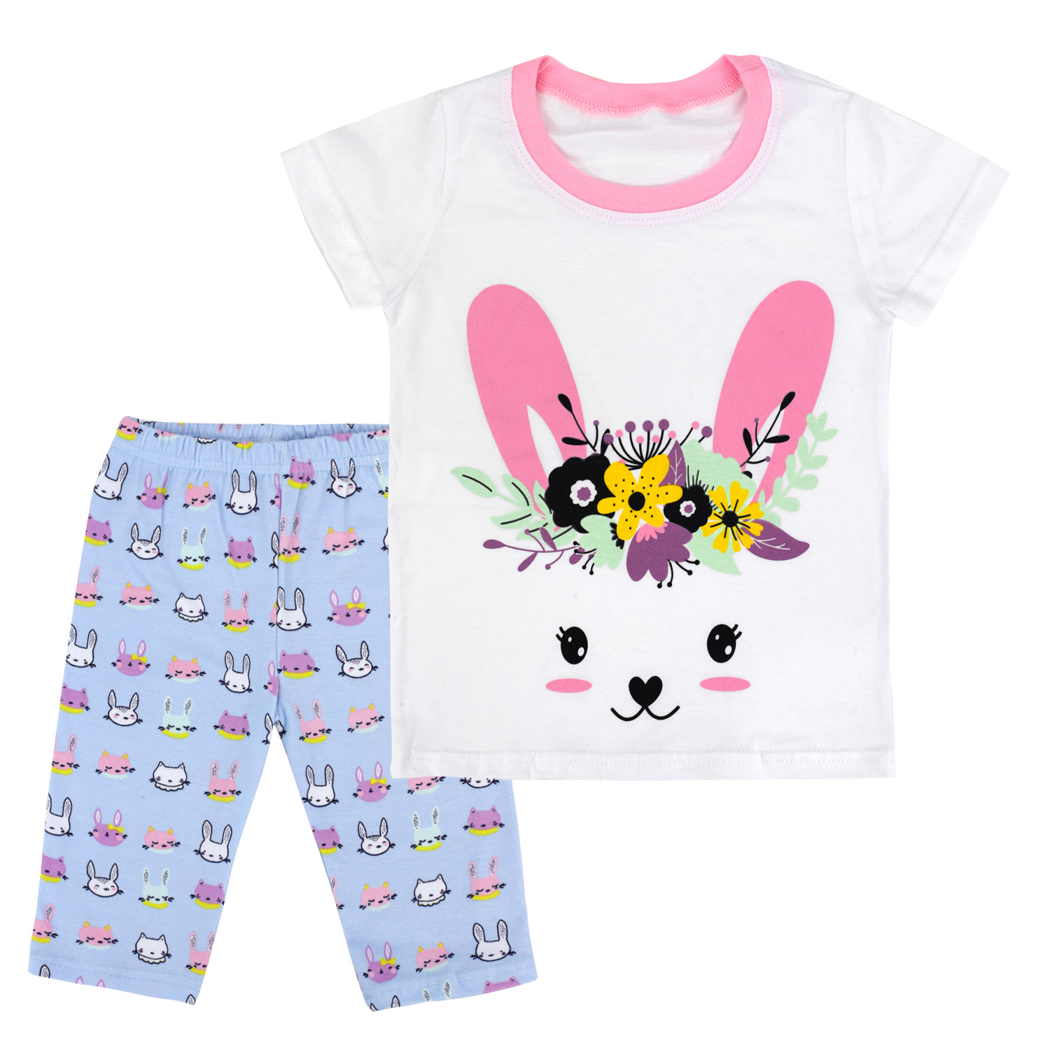 Костюм Babycollection ЦБ-00030673белый голубой розовый - фото 1