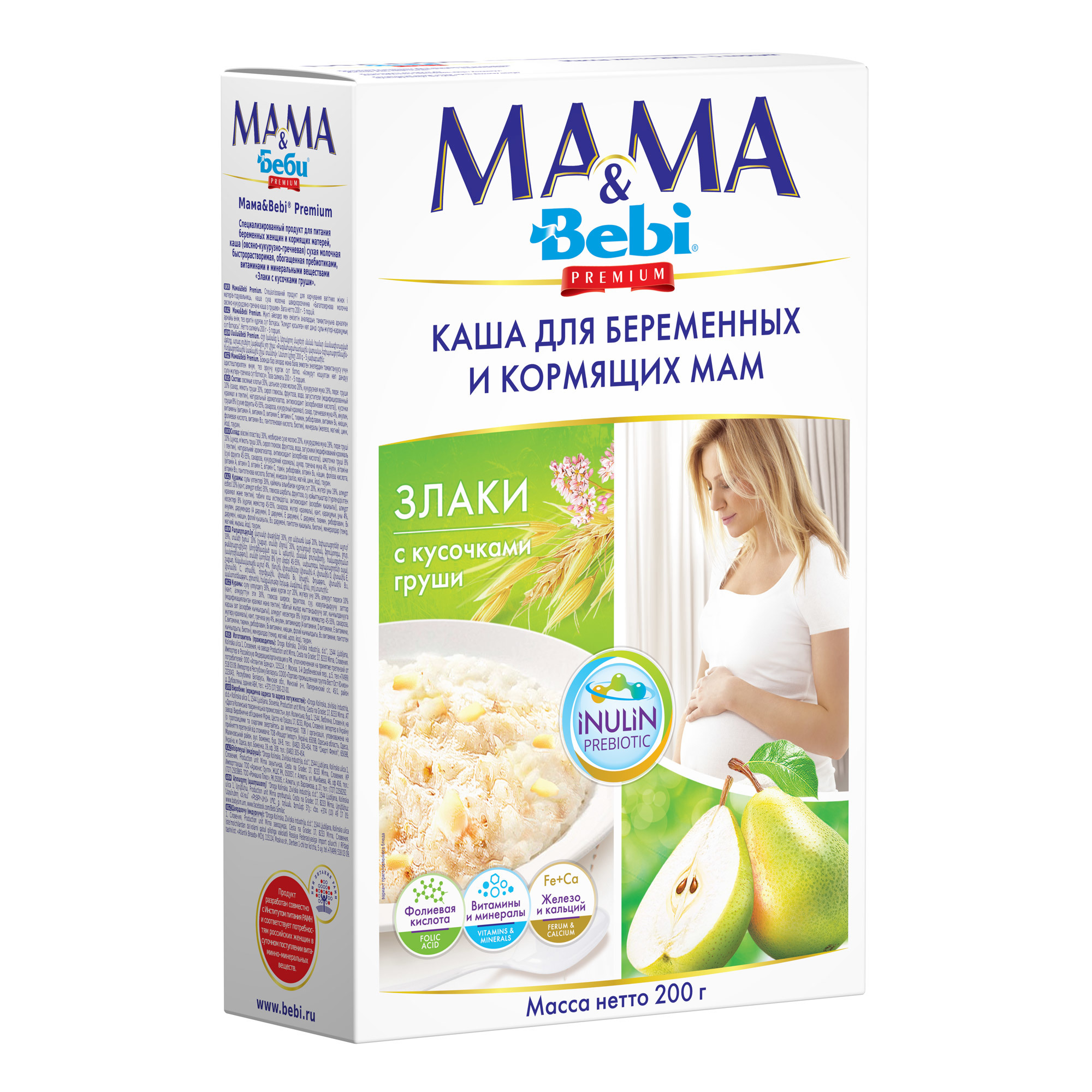 Каша Bebi Mama&Bebi Злаки и кусочки груши - фото 1