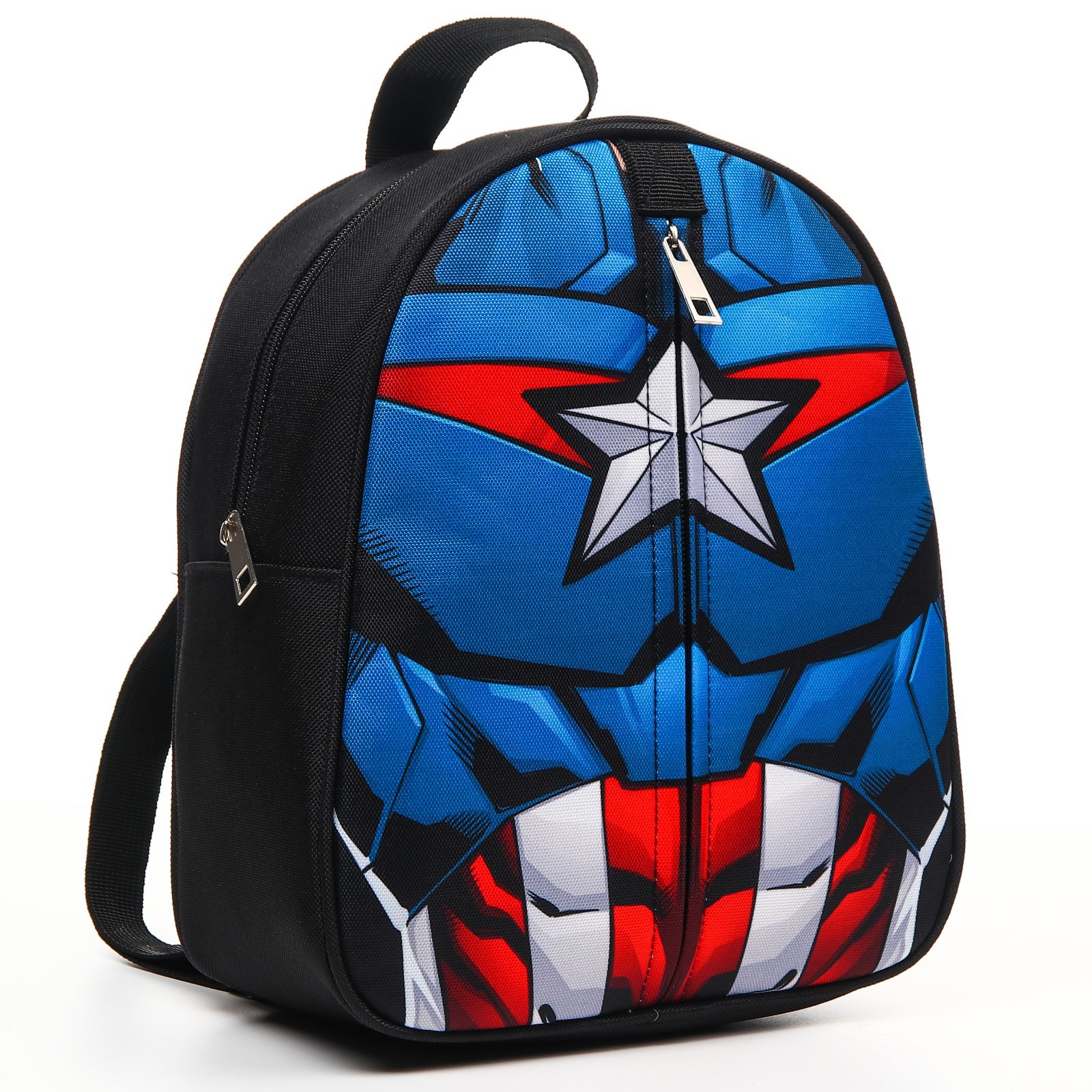 Рюкзак детский Marvel на молнии 23 см х 10 см х 27 см «Капитан Америка» - фото 1