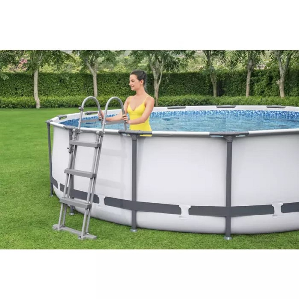 Бассейн каркасный Bestway 366х100 см Steel Pro Max фильтр-насос лестница 9150 л картридж - фото 3