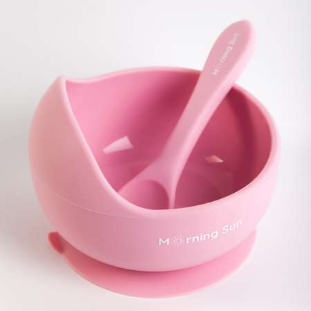 Набор детской посуды Morning Sun Силиконовый 7 предмета розовый