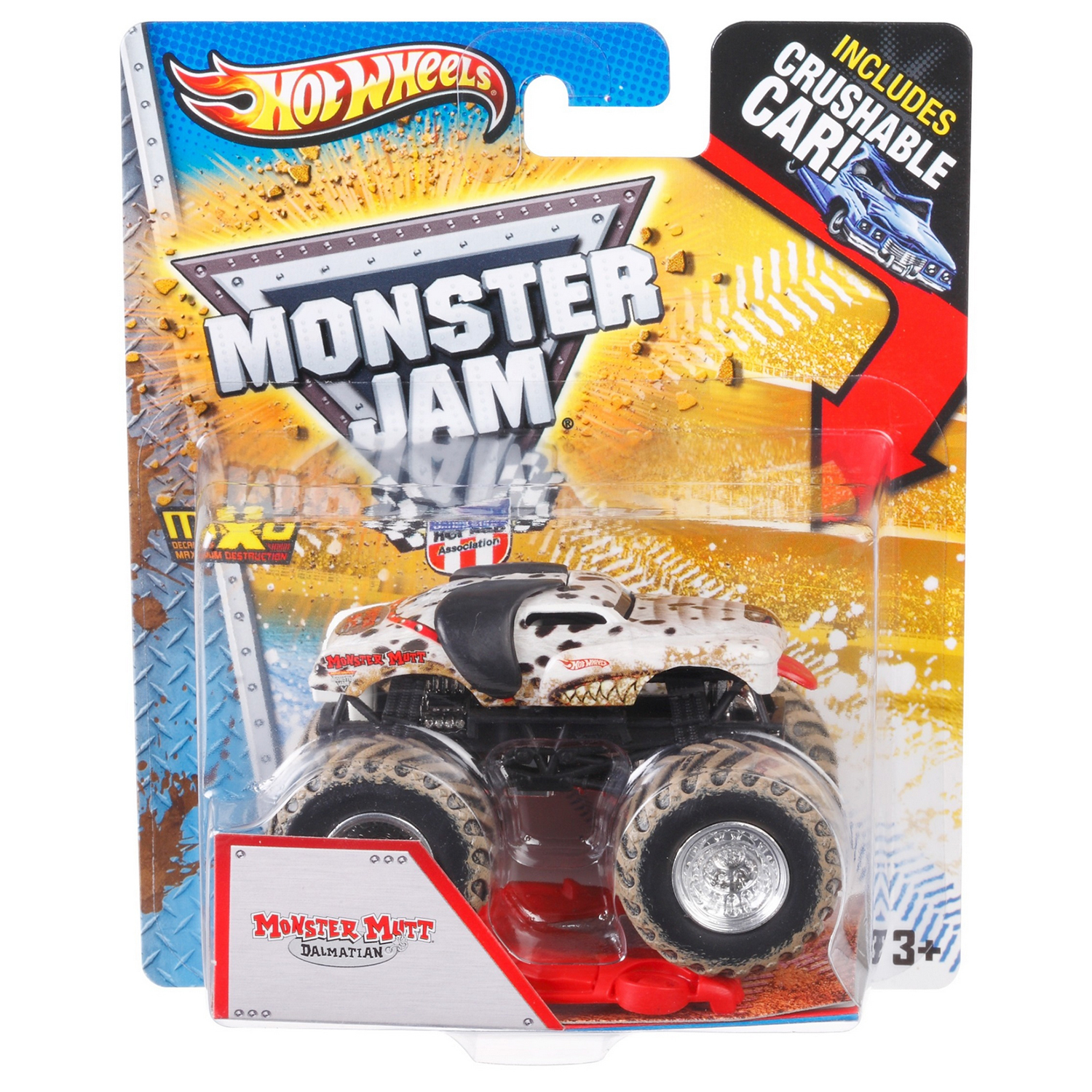 Машина Hot Wheels Monster Jam 1:64 Tattoo Монстр-пес Далматин T8583 купить  по цене 88 ₽ в интернет-магазине Детский мир