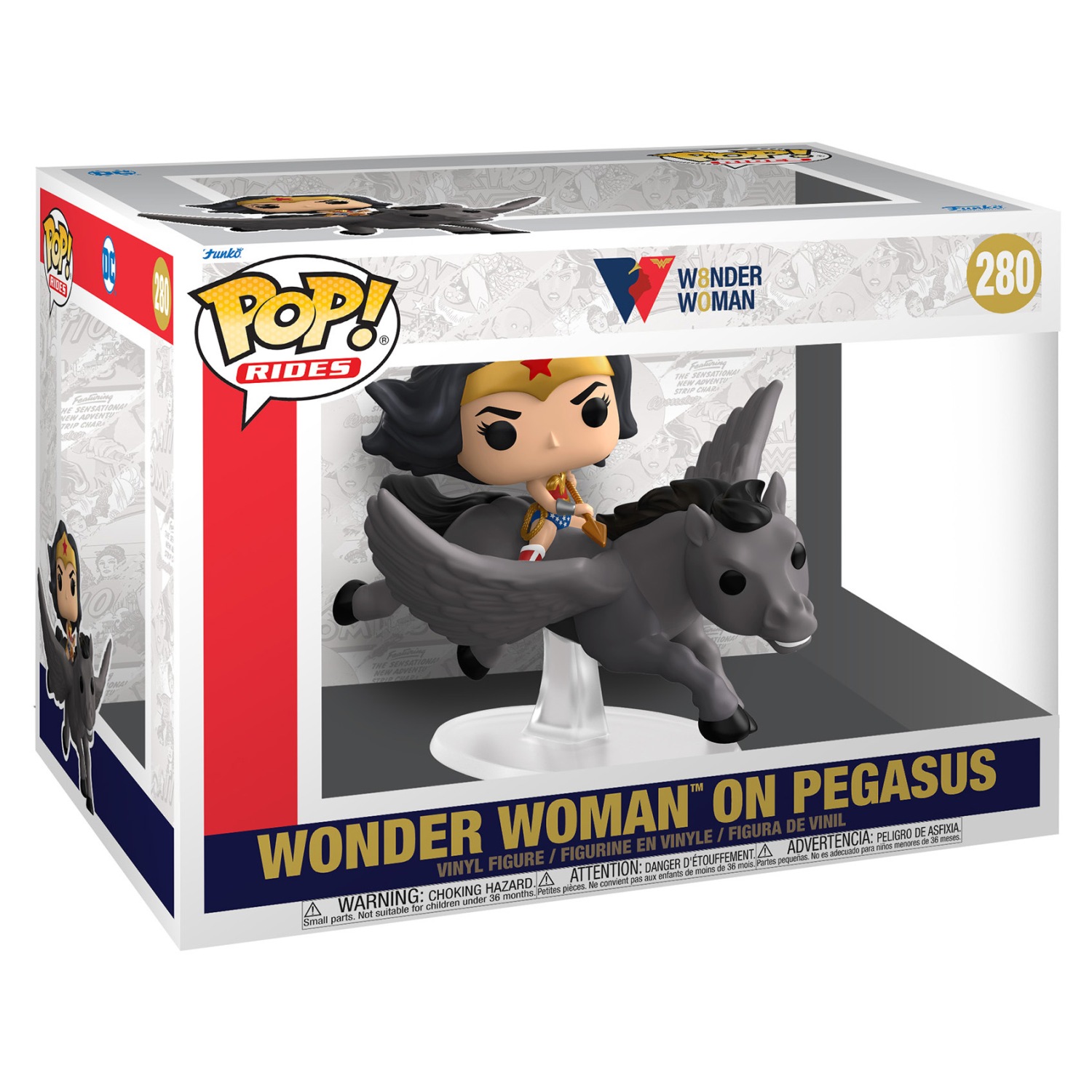 Фигурка Funko POP! Rides DC Wonder Woman 80th Чудо-женщина верхом на Пегасе из вселенной DC - фото 1