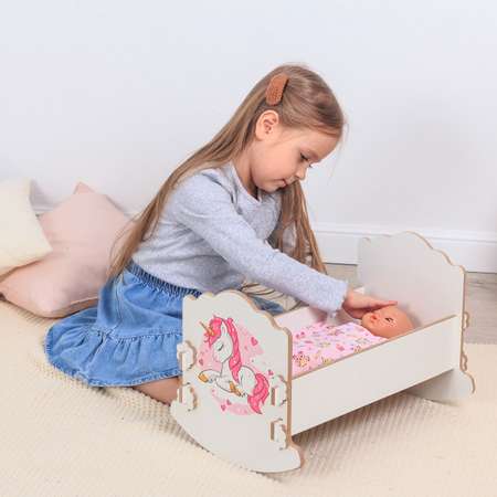 Кроватка для куклы до 41 см Pema kids Материал ламинированный МДФ