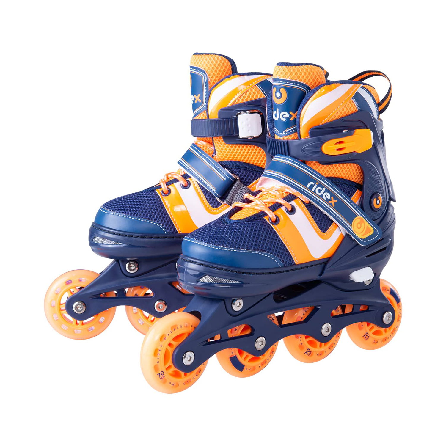 Ролики раздвижные RIDEX Inline skates Wing Orange plastic S - фото 3