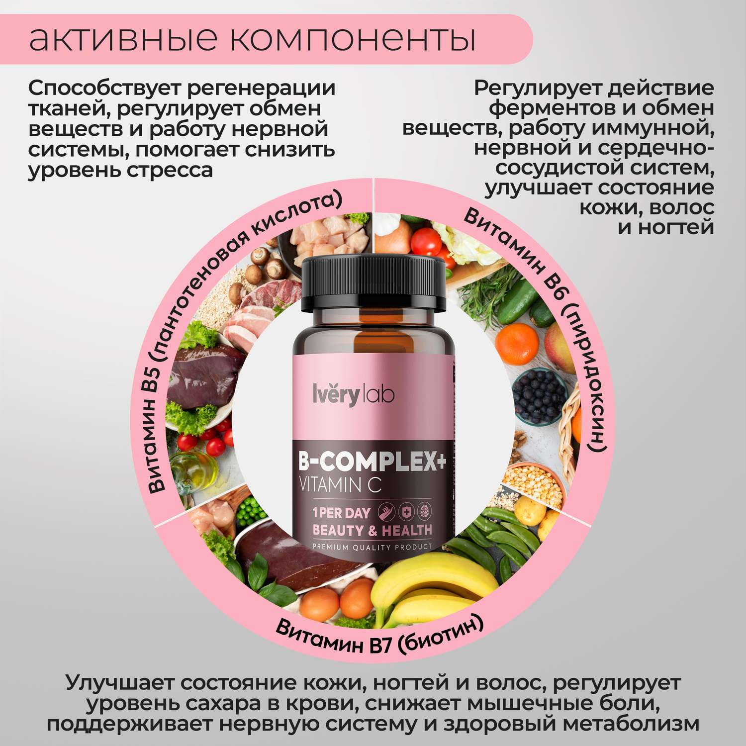 БАД Iverylab Комплекс витаминов B и С для красоты и здоровья - фото 6