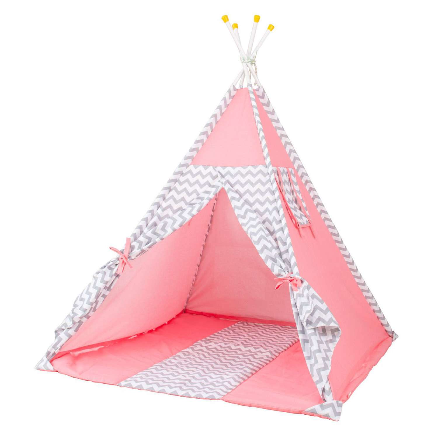 Палатка-вигвам Polini kids Зигзаг Розовая - фото 1