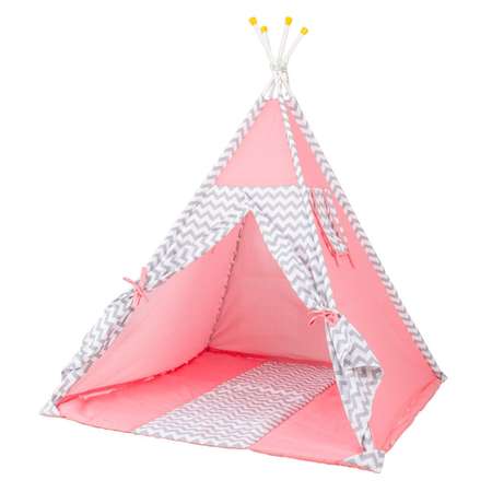 Палатка-вигвам Polini kids Зигзаг Розовая