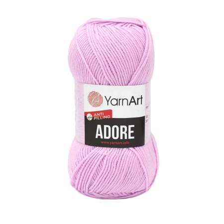 Пряжа для вязания YarnArt Adore 100 гр 280 м акрил с эффектом анти-пиллинга 5 мотков 362 св-сиреневый