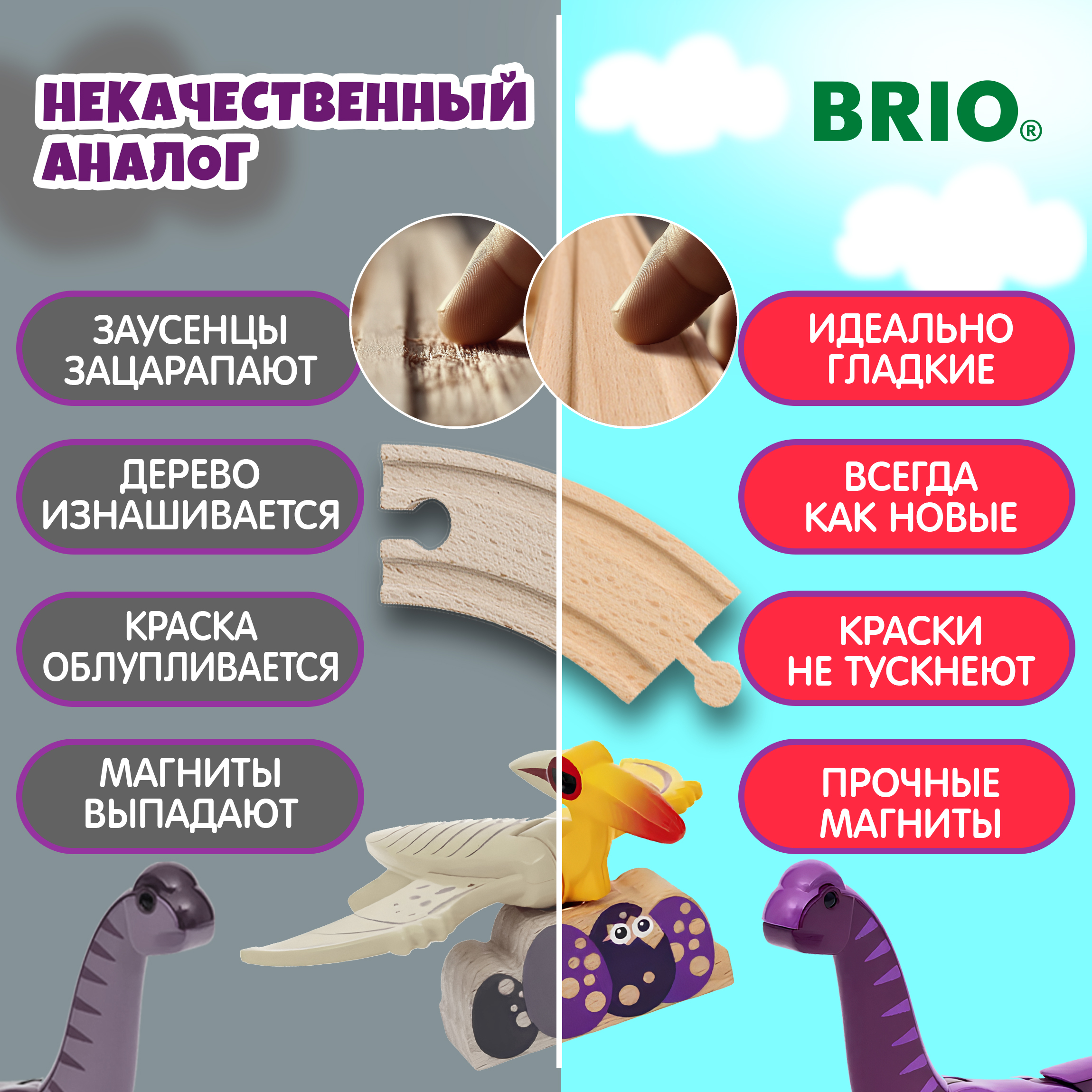 Набор железнодорожный Brio 47 см 36098 - фото 3