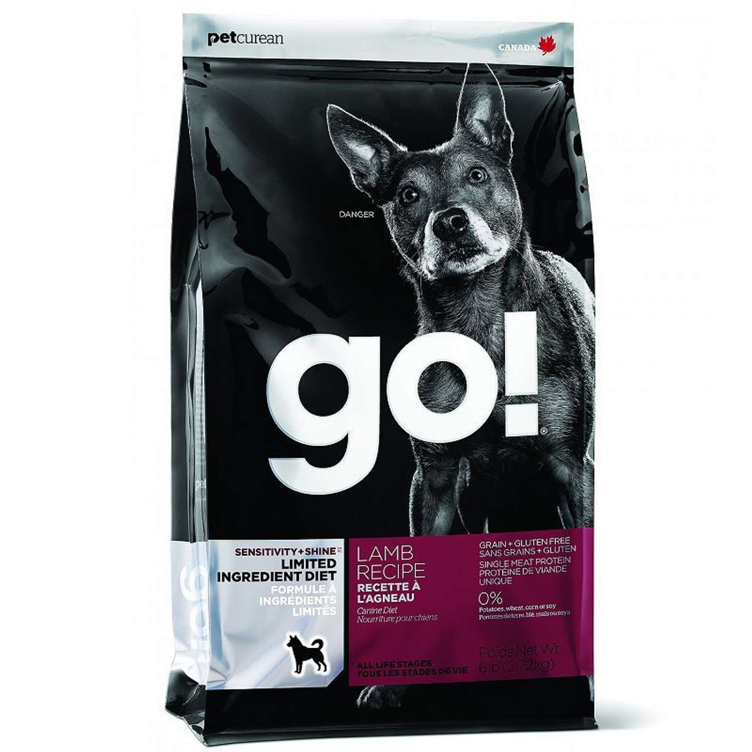 Корм для собак GO 11,3кг для чувствительного пищеварения беззерновой с ягненком сухой - фото 1