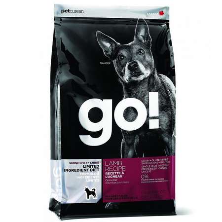 Корм для собак GO 11,3кг для чувствительного пищеварения беззерновой с ягненком сухой