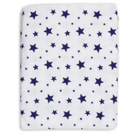 Пеленки фланелевые Чудо-чадо для новорожденных «Тейка» 85х120см звезды/белый 3 шт