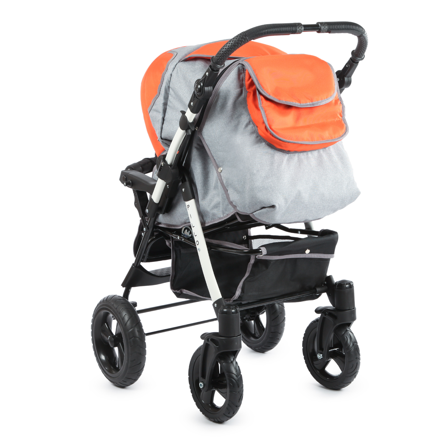 Коляска-трансформер Babyton Pillo OX Grey-Orange - фото 8