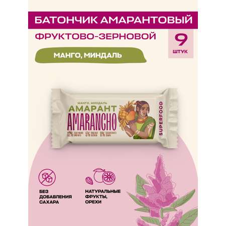 Батончик фруктово-зерновой Amarancho манго миндаль