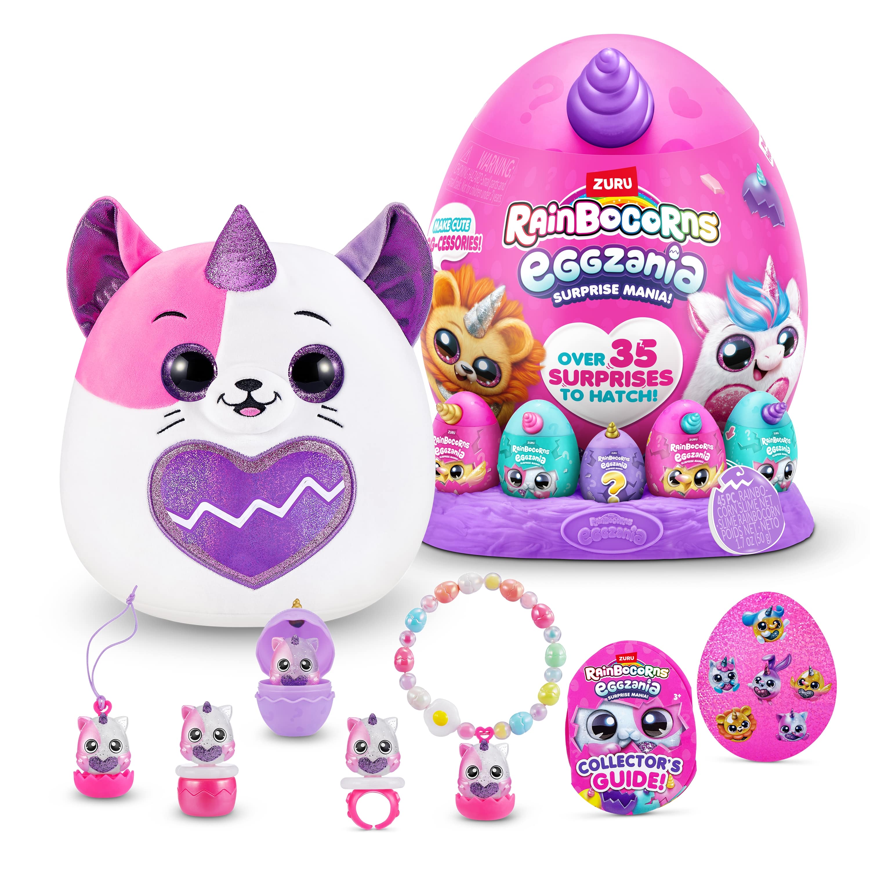 Игрушка сюрприз Zuru Rainbocorns Eggzania S1 с аксессуарами питомец в яйце - фото 5