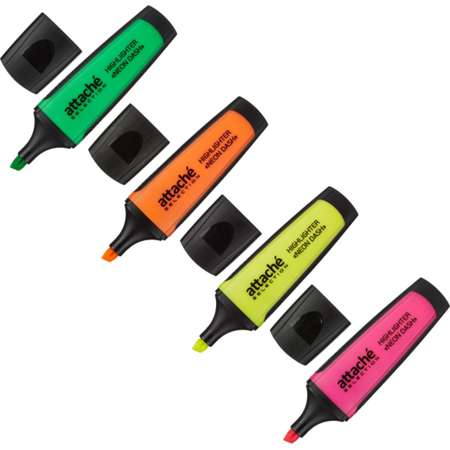 Текстовыделитель Attache Selection Neon Dash 1-5мм2 упаковки по 4 шт