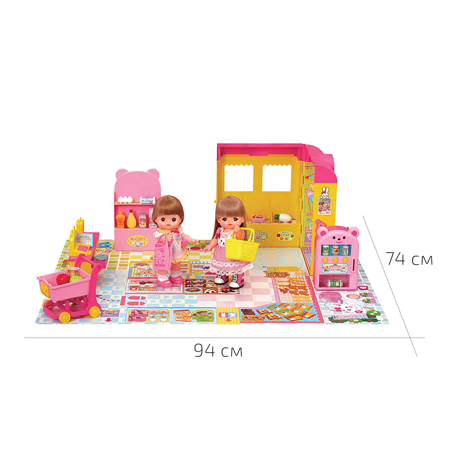 Игровой набор Kawaii Mell Супермаркет для куклы Мелл с аксессуарами звук 34Х27Х14 см (сложенный) - фото 3