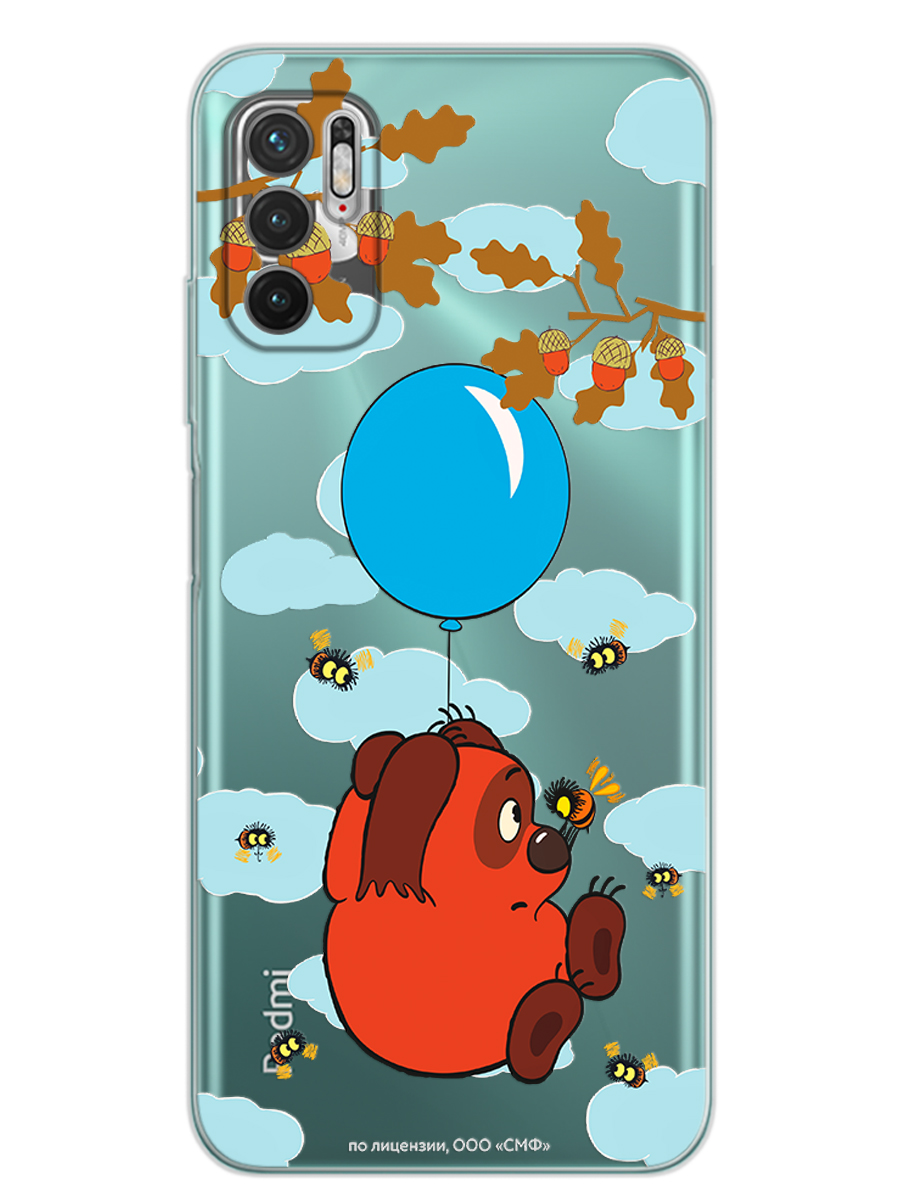 Силиконовый чехол Mcover для смартфона Poco M3 Pro Redmi Note 10T Союзмультфильм Полет на голубом шарике - фото 1