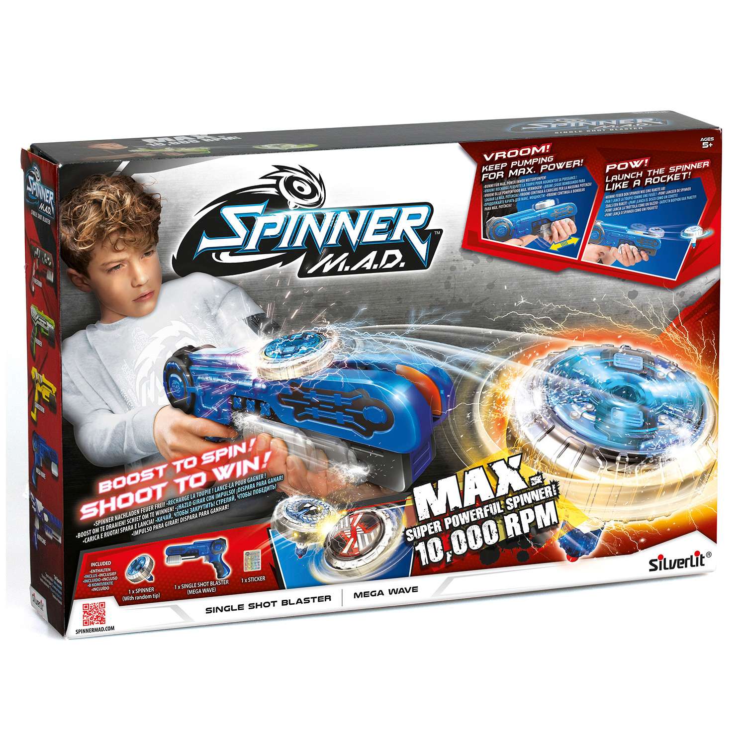 Бластер Spinner Mad одиночный Синий 86304 - фото 2