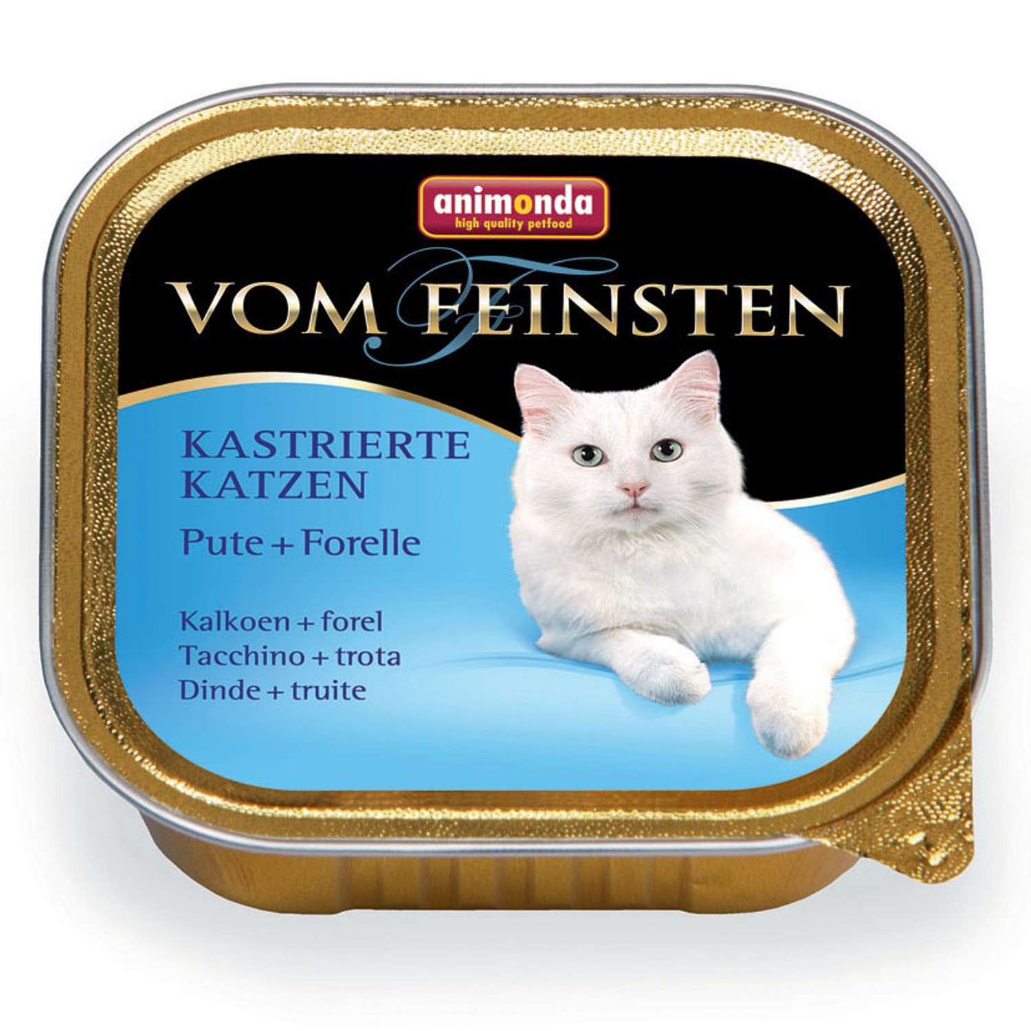 Корм влажный для кошек ANIMONDA 100г для кастрированных Vom Feinsten с индейкой и форелью пауч - фото 1