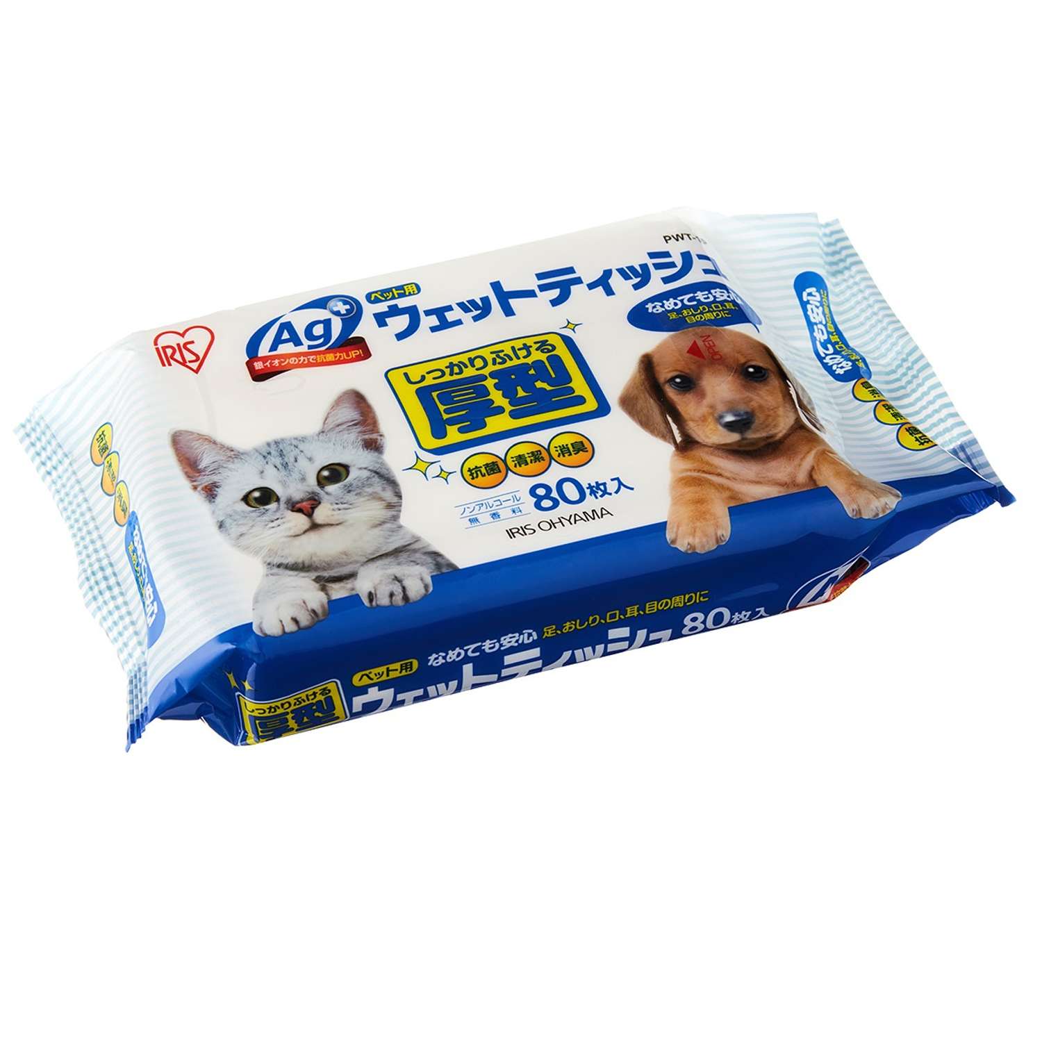 Влажные салфетки IRIS OHYAMA  для ухода за домашними животными. 80шт в упаковке - фото 1