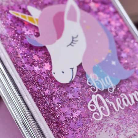 Зеркало карманное iLikeGift Sparkles unicorn purple с увеличением