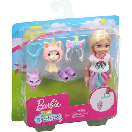 Кукла Barbie Семья Челси в тематическом костюме Единорог GHV70