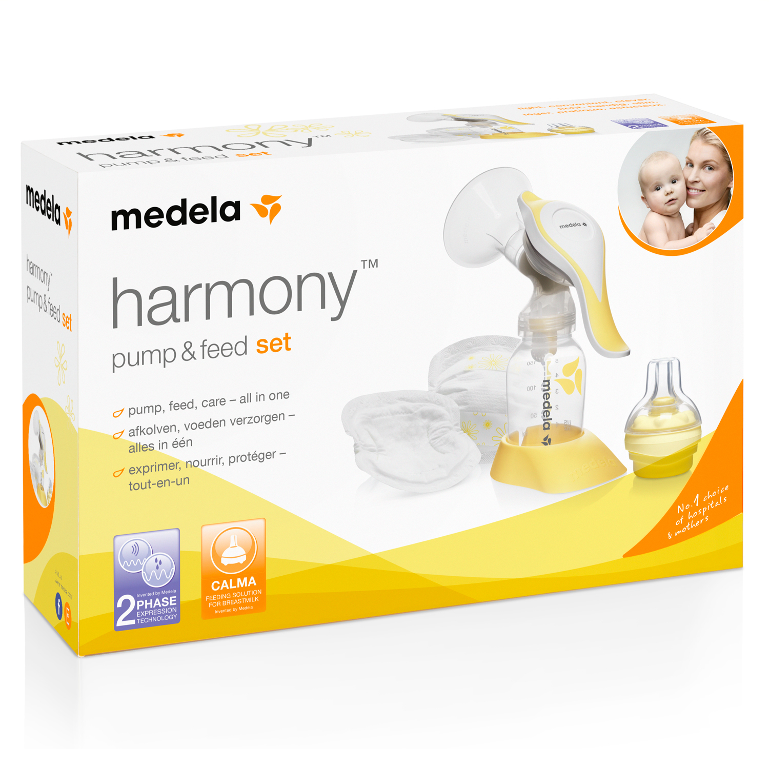 Молокоотсос двухфазный ручной Medela Harmony (Хармони) со смартсоской Calma (Кальма) - фото 2