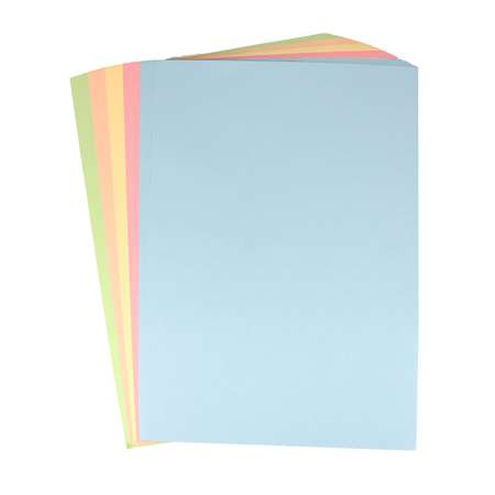 Бумага цветная Prof-Press pale пастель ассорти 5цв а4 80 г/м2 50л