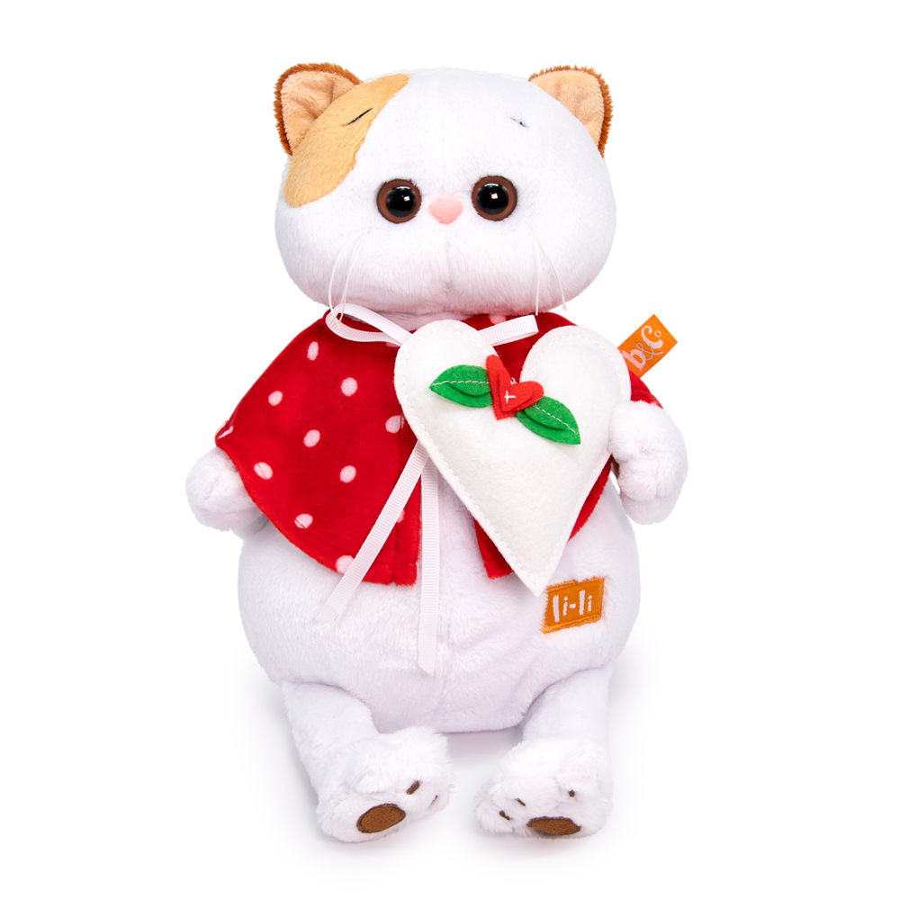 Мягкая игрушка BUDI BASA Ли-Ли в накидке с сердцем 24 см LK24-095 - фото 1