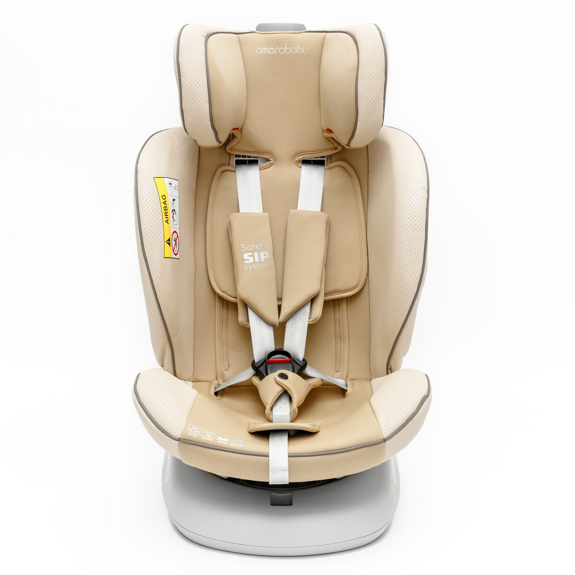 Автокресло Amarobaby Сhampion Isofix класс D группа 0+/1/2/3 Бежевый - фото 19