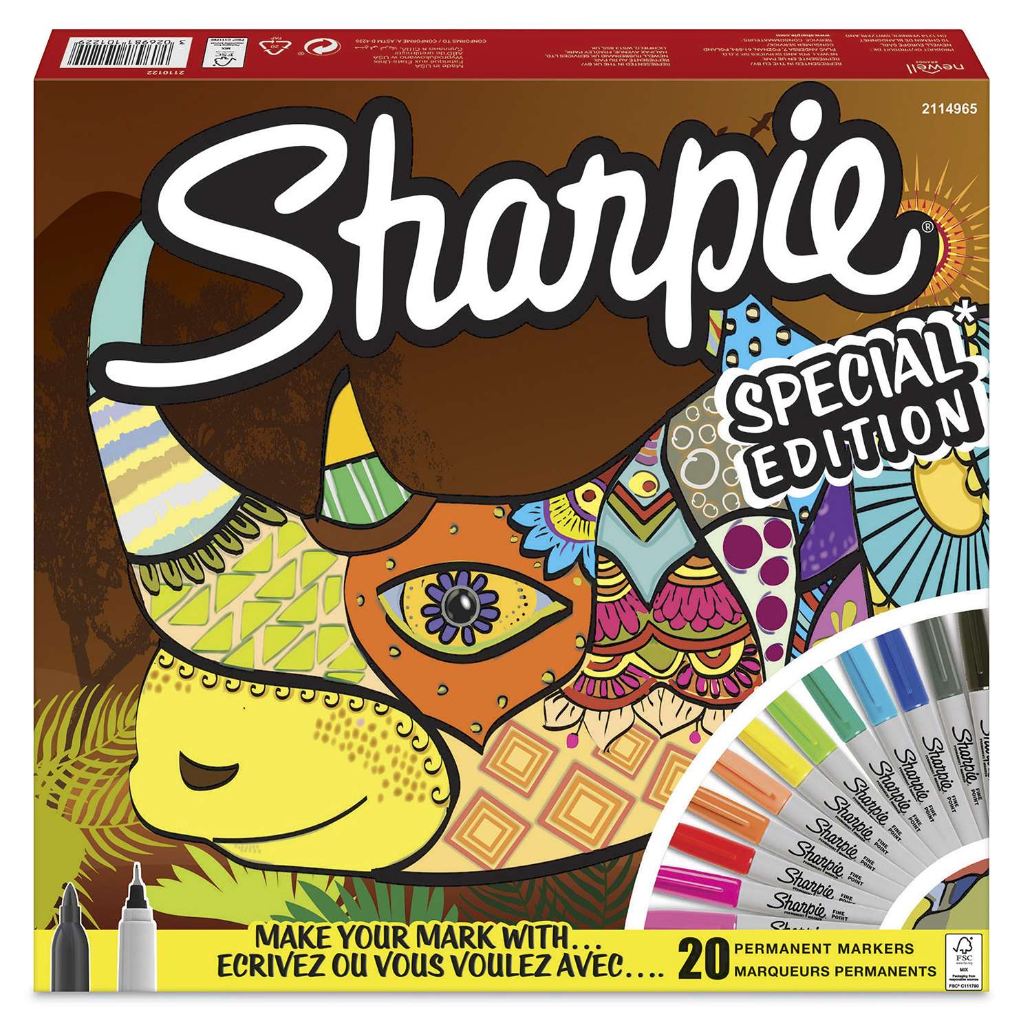 Набор для творчества PAPER MATE Sharpie Носорог 20цветов 1400770 - фото 1