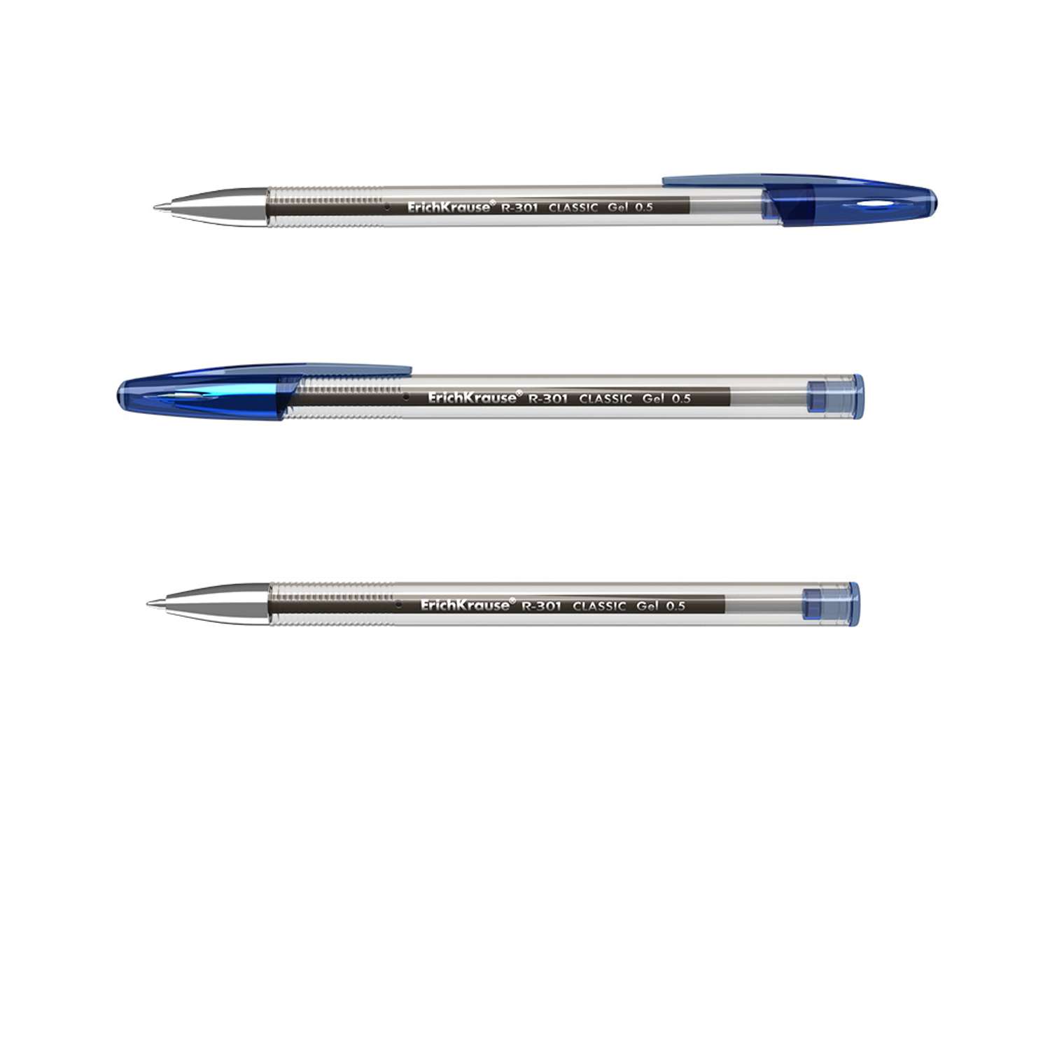 Ручка гелевая ErichKrause R 301 Classic Gel Stick синий 12 шт - фото 2